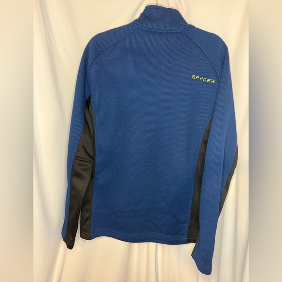 Spyder Men's Blue and Black Pullover Sweater - Picture 2 of 4
